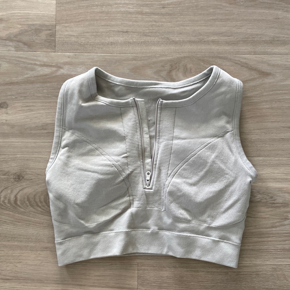 Gray Racerback Sports Bra